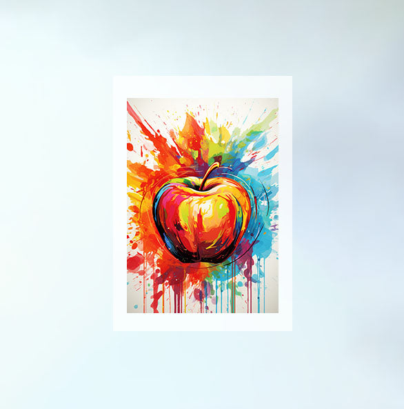 りんごのアートポスター原画のみ設置イメージ