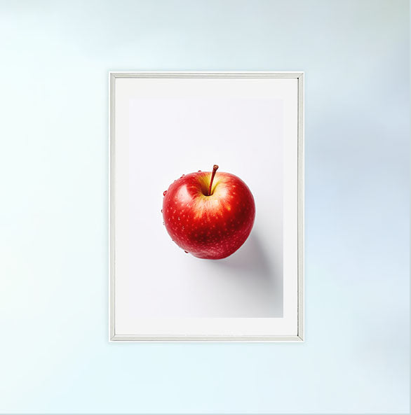アップルのアートポスター白フレームあり