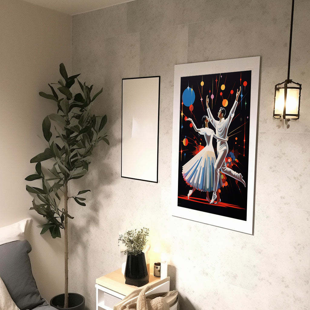 バレエのアートポスター廊下配置イメージ