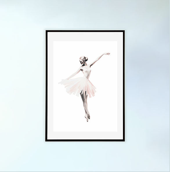 バレエのアートポスター黒フレームあり