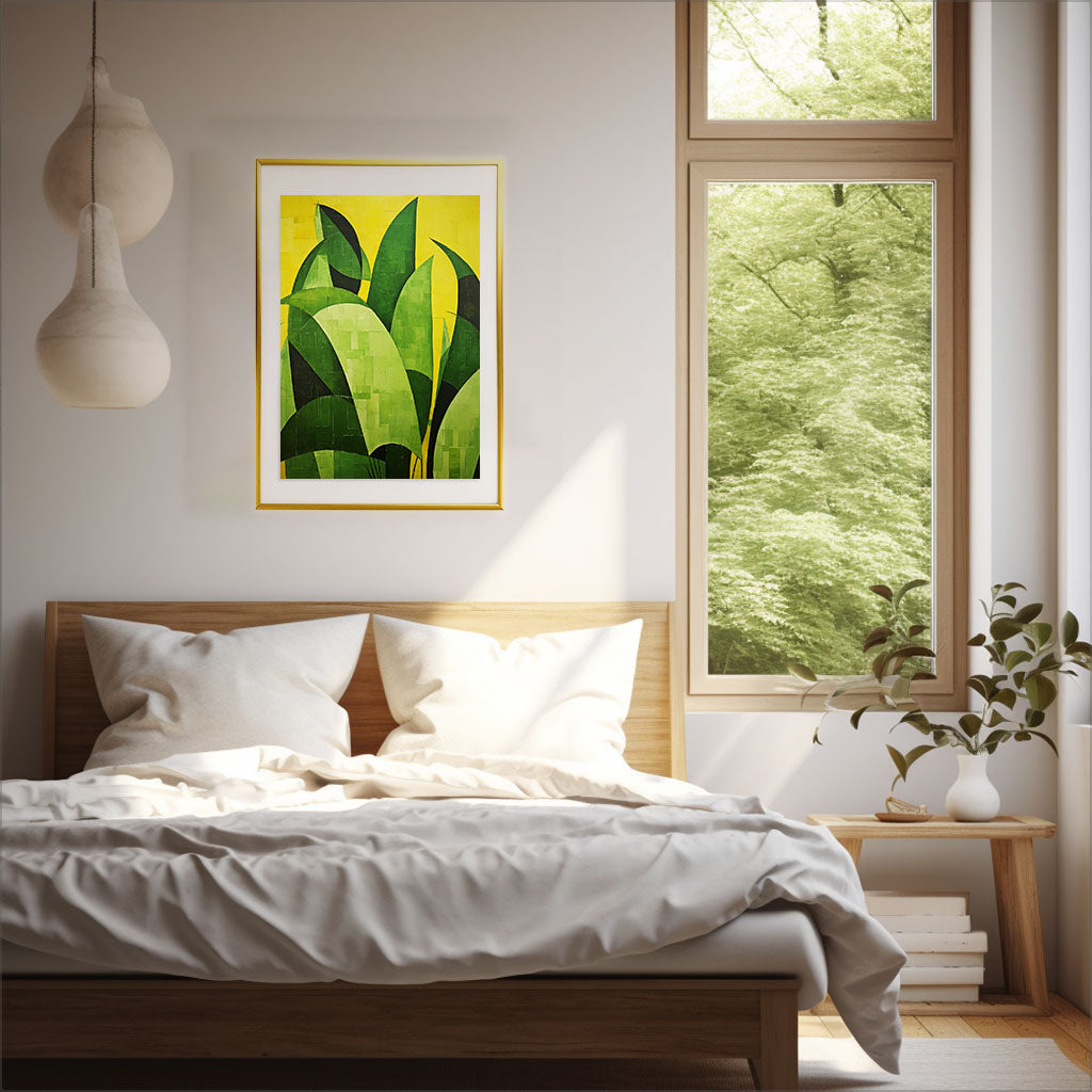 バナナのアートポスター:banana_4893 / キッチン_フルーツと野菜_のポスター画像寝室に設置したイメージ