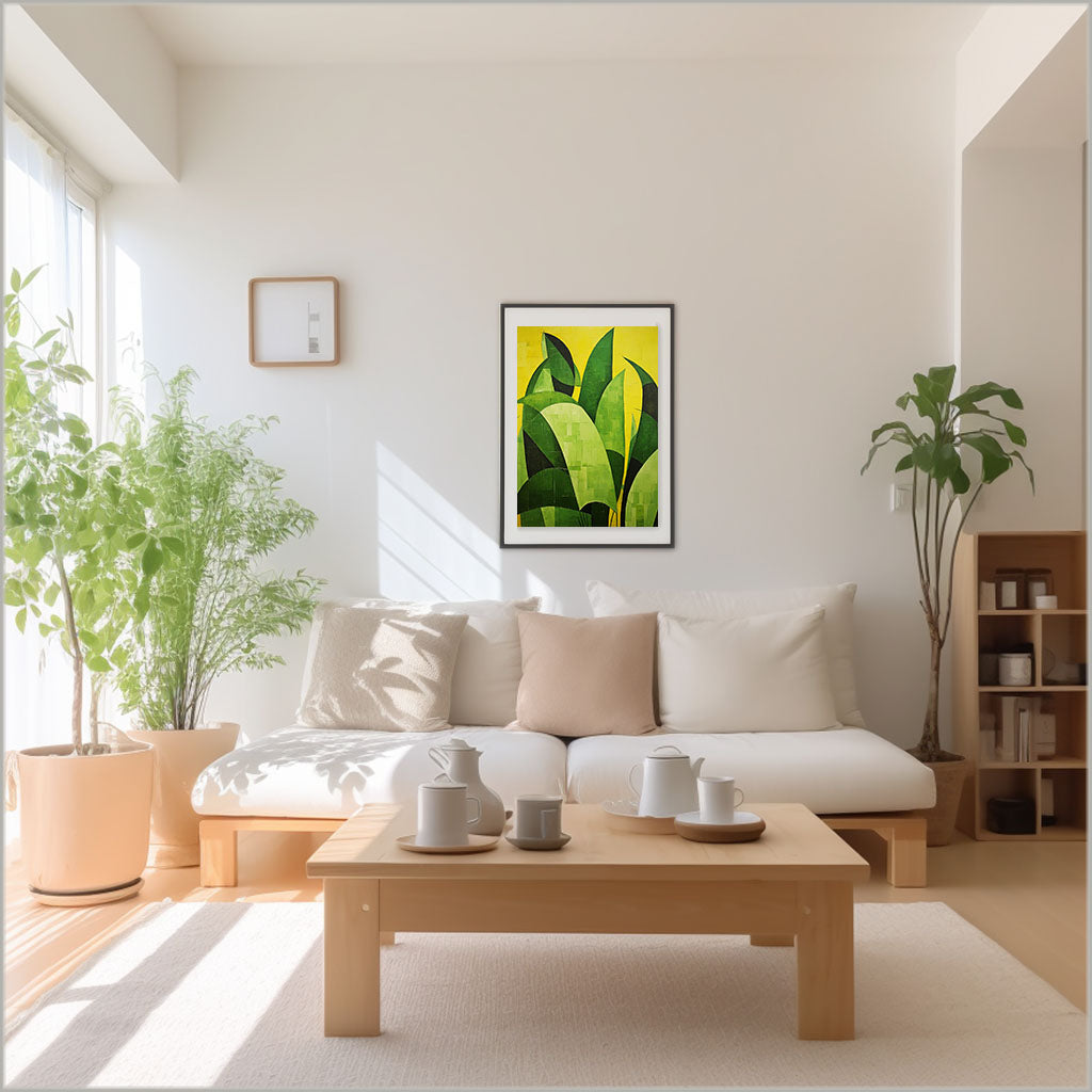 バナナのアートポスター:banana_4893 / キッチン_フルーツと野菜_のポスター画像リビングに設置したイメージ
