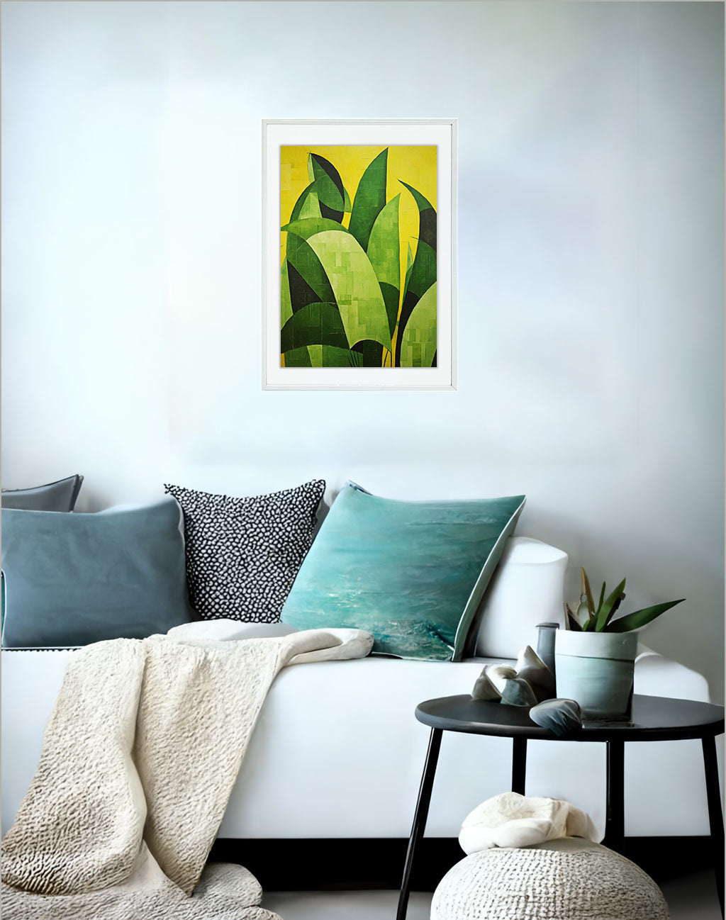 バナナのアートポスター:banana_4893 / キッチン_フルーツと野菜_のポスター画像ソファ近くに設置したイメージ