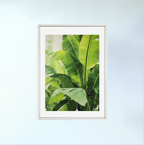 バナナのアートポスター:banana_9fac / キッチン_フルーツと野菜_のポスター画像銀色のフレームイメージ