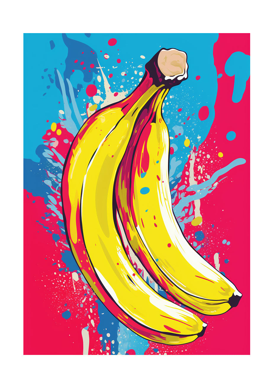 バナナのアートポスター:banana_ac1e / 抽象画_ポップ_キッチン_フルーツと野菜_のポスター画像