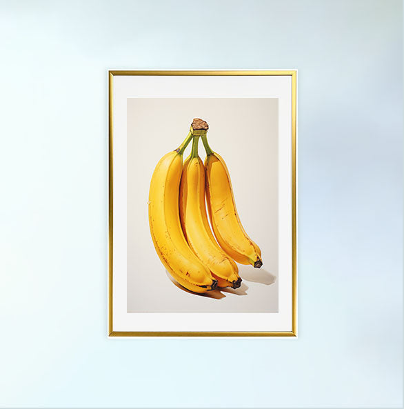 バナナのアートポスター:banana_f998 / 絵画_キッチン_フルーツと野菜_のポスター画像金色のフレームイメージ