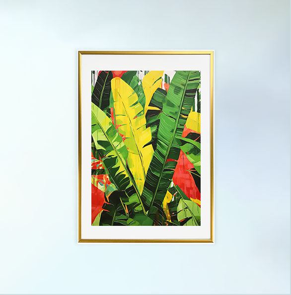 バナナのアートポスター:banana_fa51 / キッチン_フルーツと野菜_のポスター画像金色のフレームイメージ