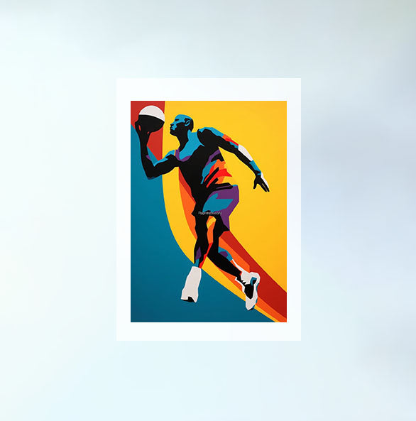 バスケのアートポスター原画のみ設置イメージ