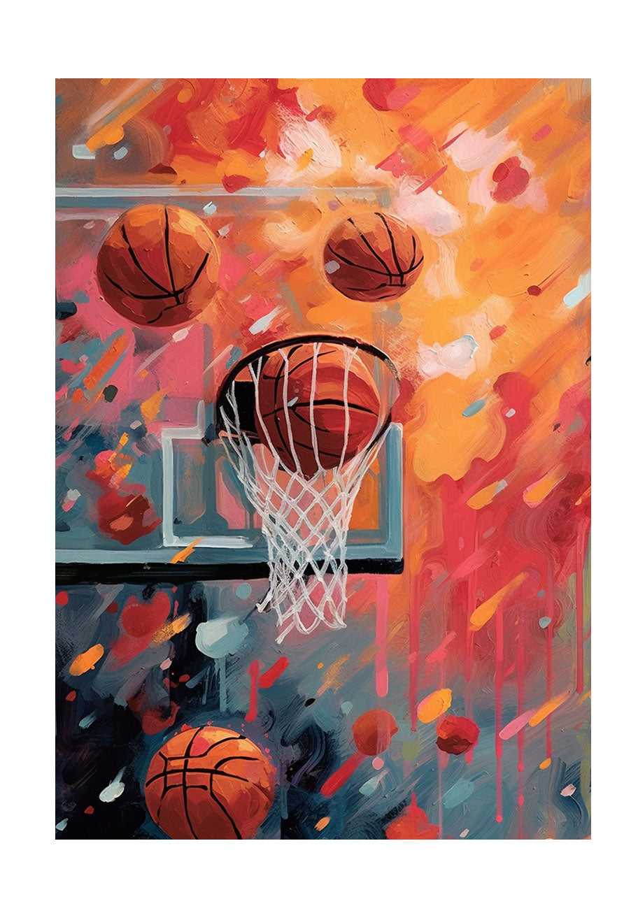 バスケのアートポスター原画のみ