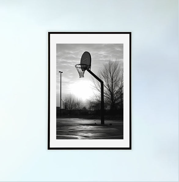 バスケのアートポスター黒フレームあり
