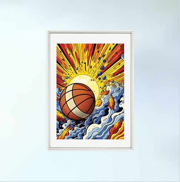 アートポスター　バネット『カントリーバスケット』大判 バスケのアートポスター:basketball_fd87 通販