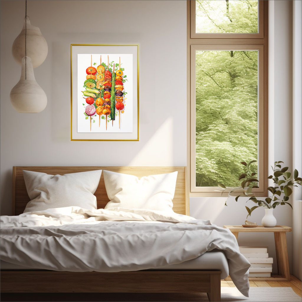 bbqのアートポスター寝室配置イメージ