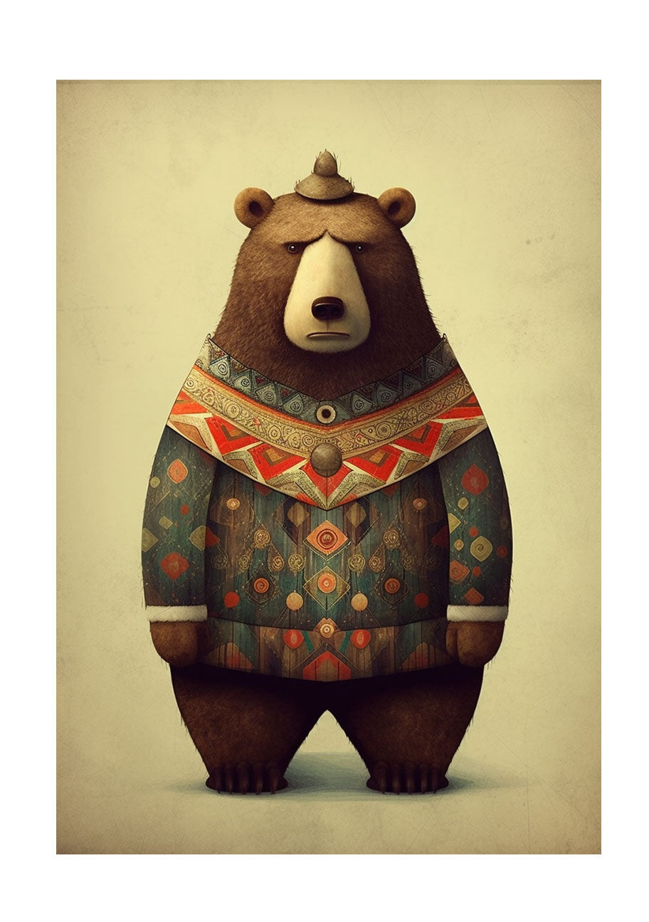 熊のアートポスター原画のみ