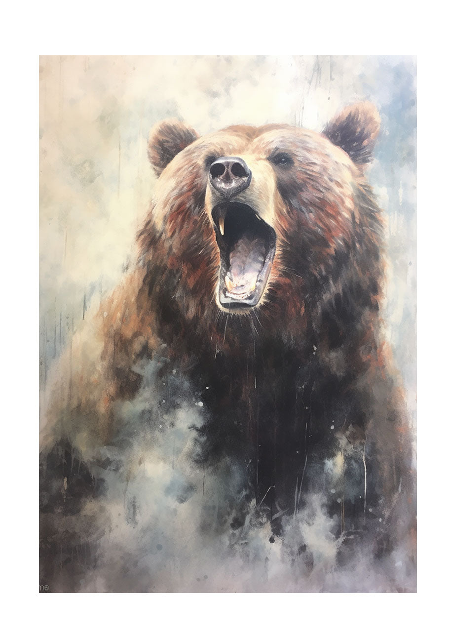 熊のアートポスター原画のみ