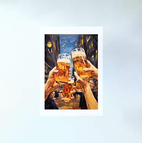 ビールのアートポスター原画のみ設置イメージ