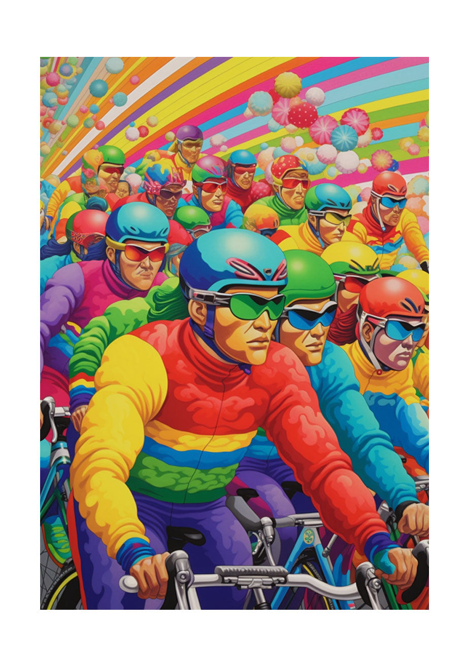 自転車のアートポスター原画のみ