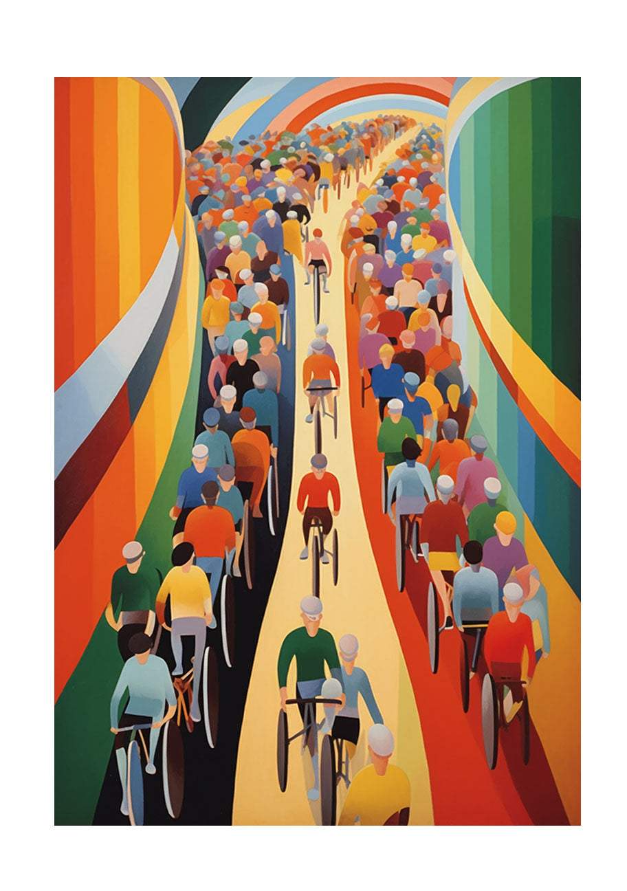 自転車のアートポスター原画のみ