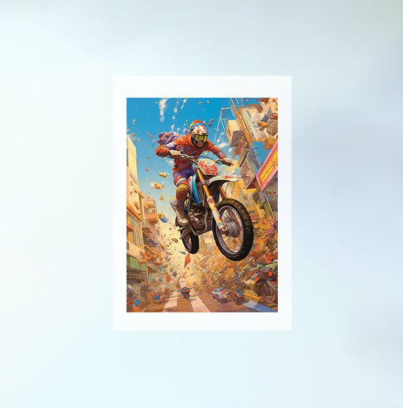自転車のアートポスター原画のみ設置イメージ
