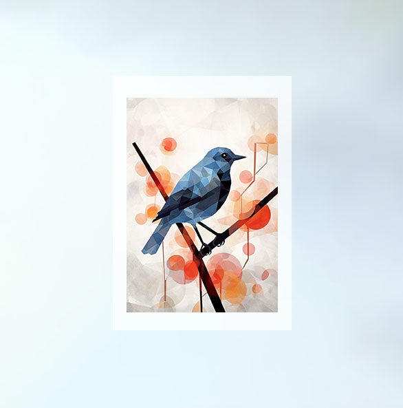 鳥のアートポスター原画のみ設置イメージ