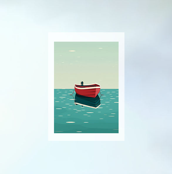 ボートのアートポスター原画のみ設置イメージ