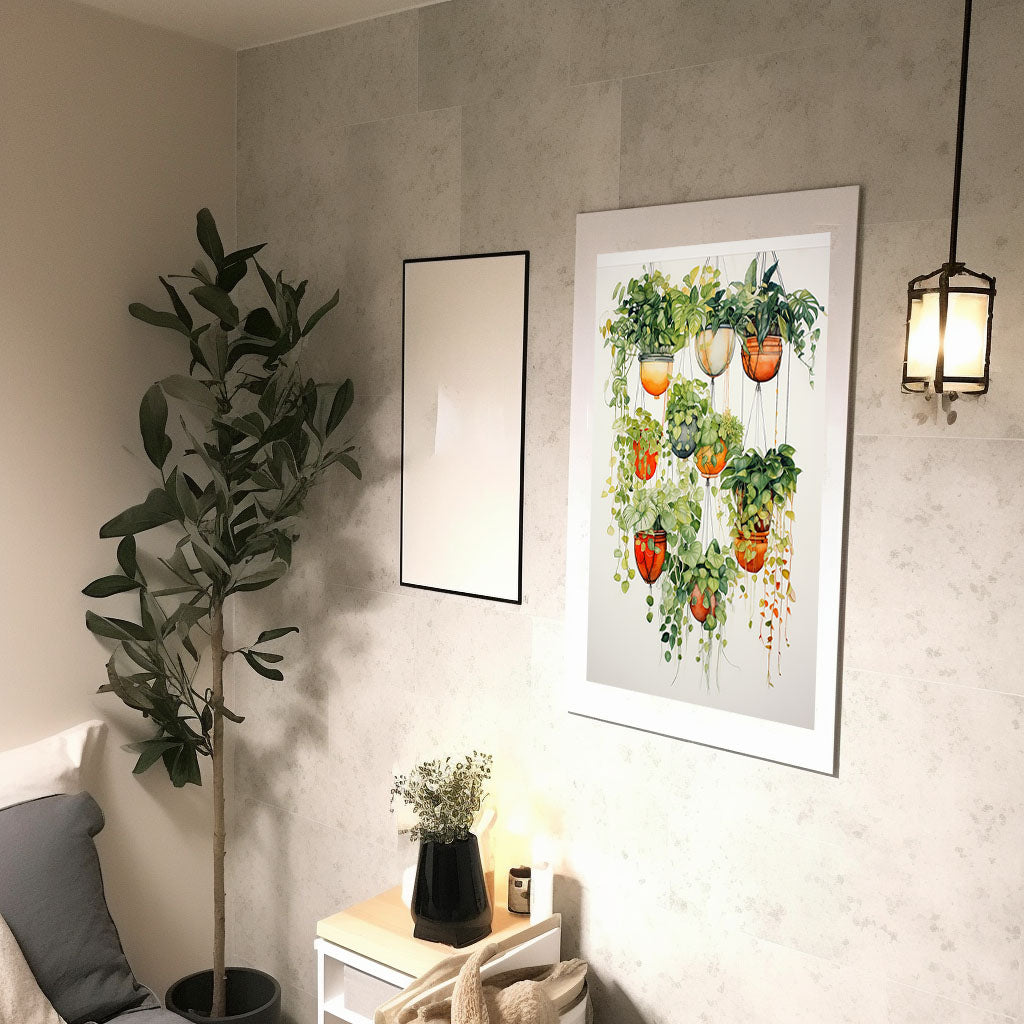 ボタニカルのアートポスター:botanical_033a / 植物__のポスター画像廊下に設置したイメージ