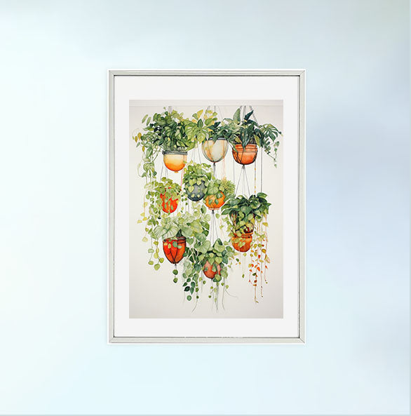ボタニカルのアートポスター:botanical_033a / 植物__のポスター画像銀色のフレームイメージ