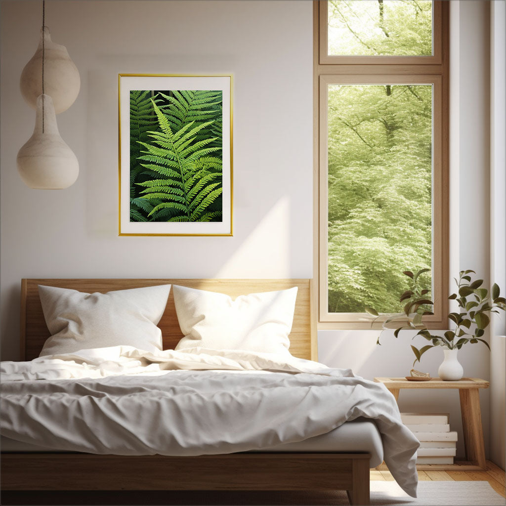 ボタニカルのアートポスター:botanical_1027 / 植物__のポスター画像寝室に設置したイメージ