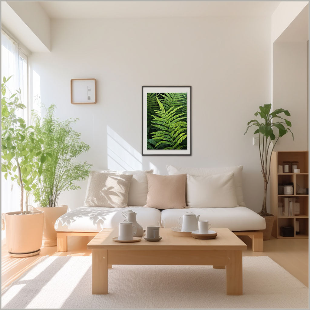 ボタニカルのアートポスター:botanical_1027 / 植物__のポスター画像リビングに設置したイメージ