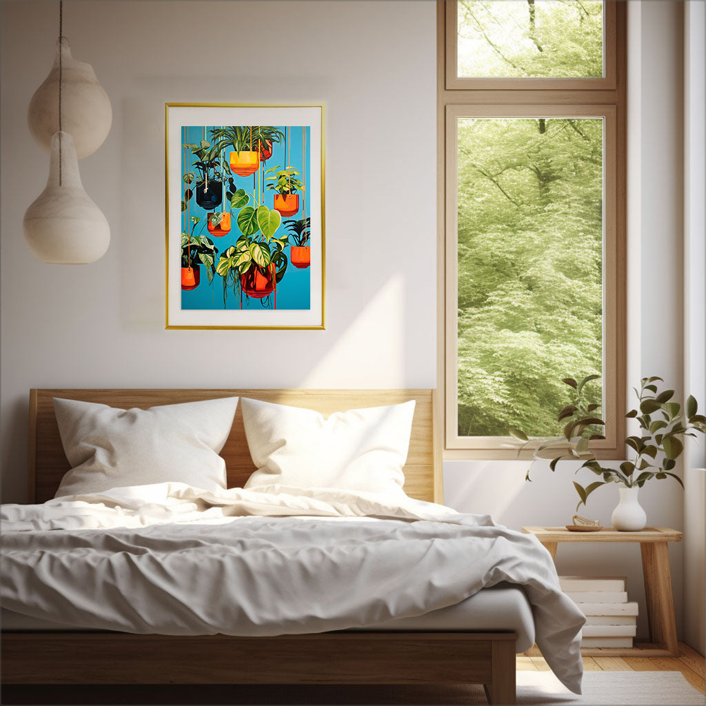 ボタニカルのアートポスター:botanical_5df9 / 植物__のポスター画像寝室に設置したイメージ