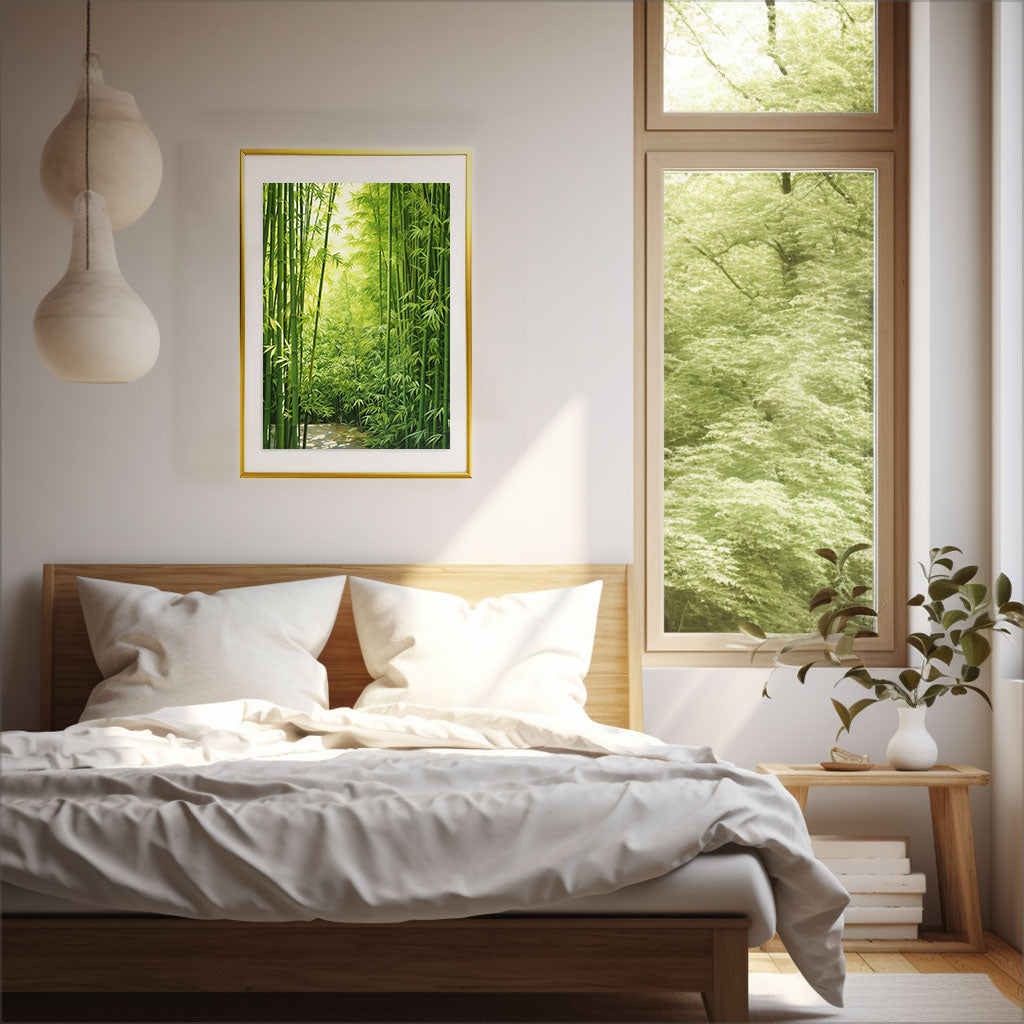 ボタニカルのアートポスター:botanical_9363 / 植物__のポスター画像寝室に設置したイメージ