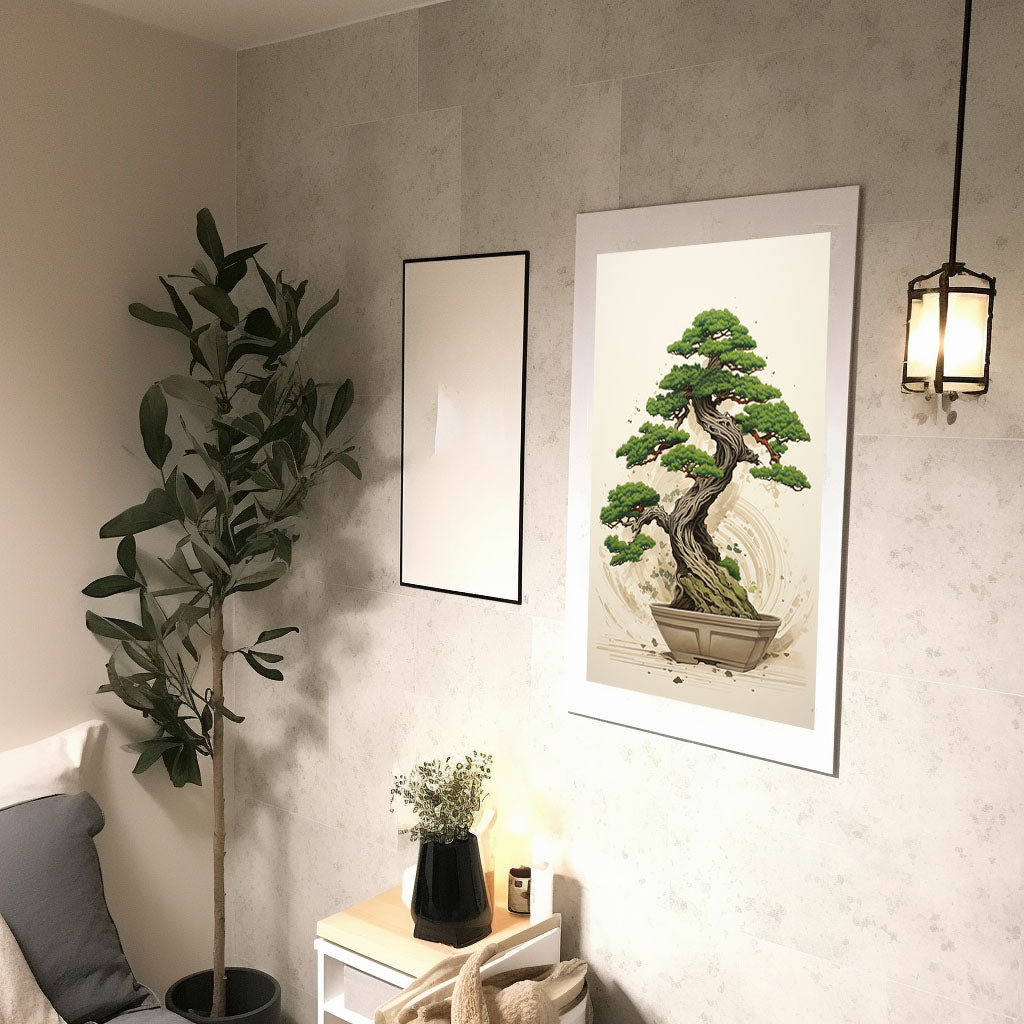 ボタニカルのアートポスター:botanical_c40a / 植物__のポスター画像廊下に設置したイメージ