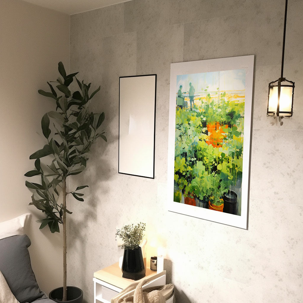 ボタニカルのアートポスター:botanical_dfaa / 植物__のポスター画像廊下に設置したイメージ