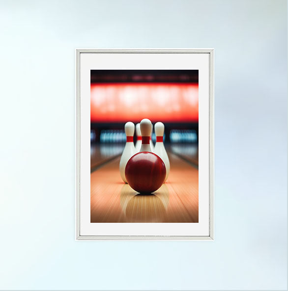 ボウリングのアートポスター:bowling_2a1d / スポーツ・フィットネス__のポスター画像銀色のフレームイメージ