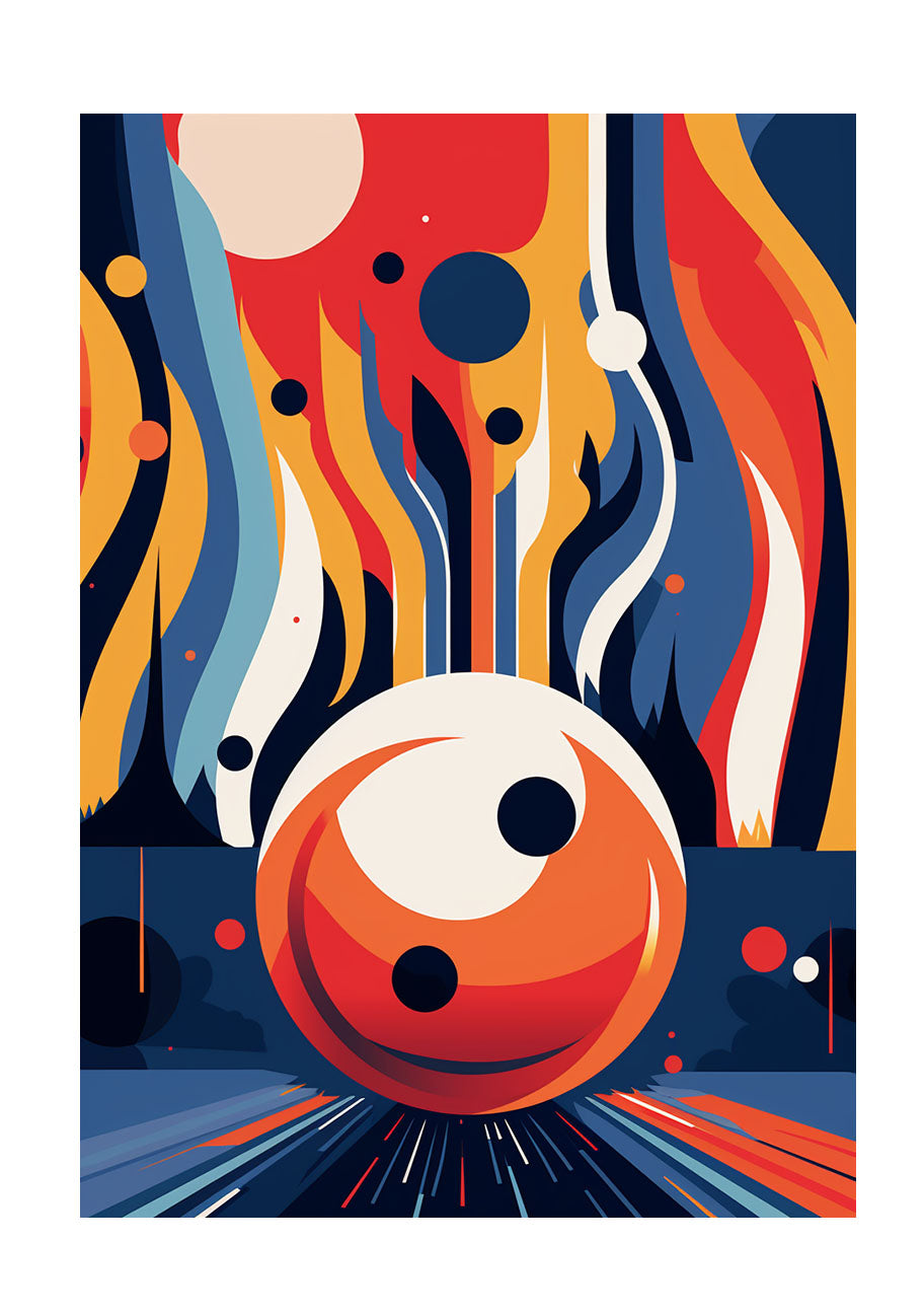 ボウリングのアートポスター:bowling_87fb / 抽象画_ポップ_スポーツ・フィットネス__のポスター画像