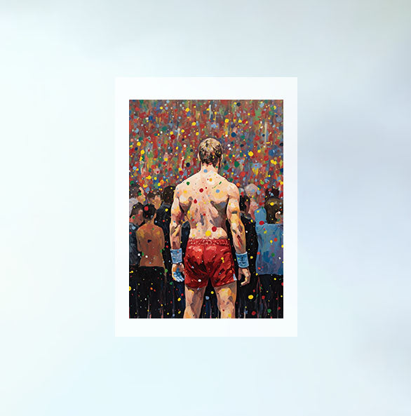 ボクシングのアートポスター原画のみ設置イメージ