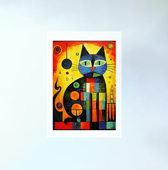 猫のアートポスター原画のみ設置イメージ