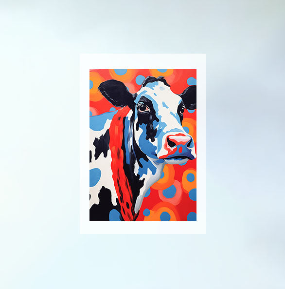牛のアートポスター原画のみ設置イメージ