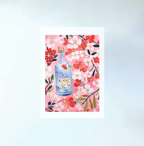 桜のアートポスター原画のみ設置イメージ