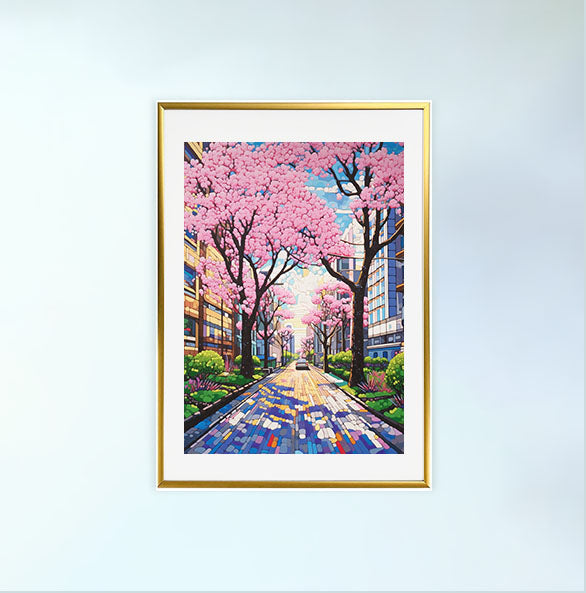 桜のアートポスター:cherry_blossom_b1d4 通販