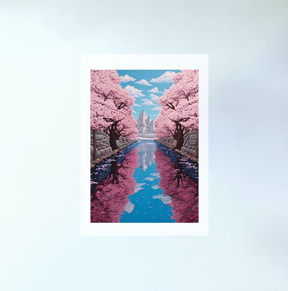 桜のアートポスター原画のみ設置イメージ