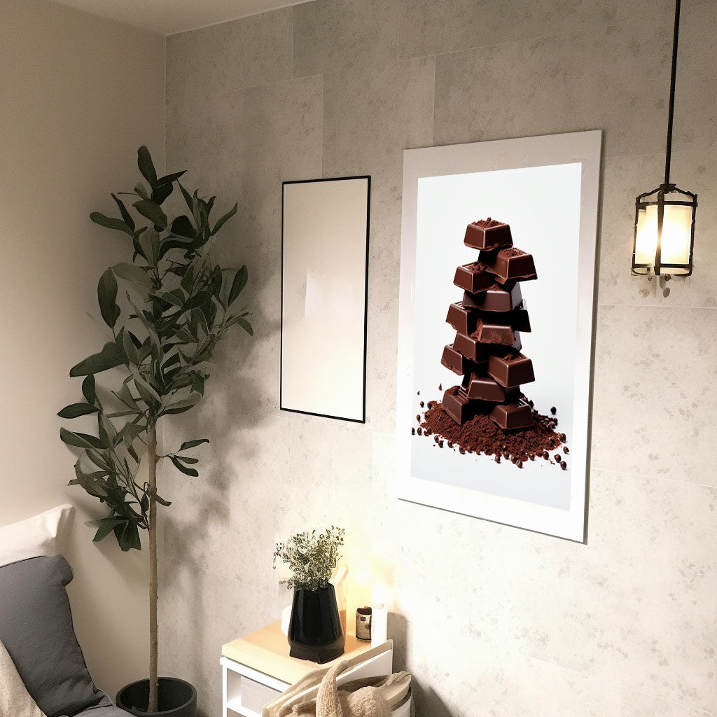 チョコレートのアートポスター廊下配置イメージ