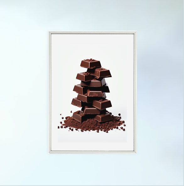 チョコレートのアートポスター銀フレームあり