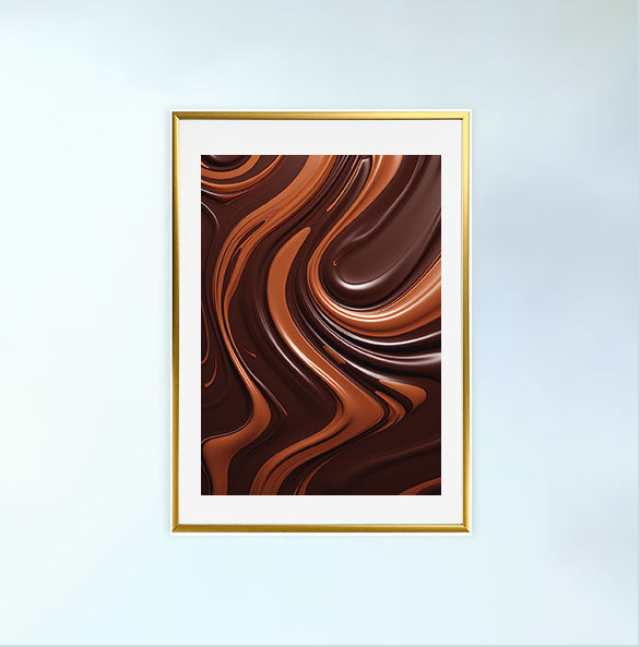 チョコレートのアートポスター金フレームあり
