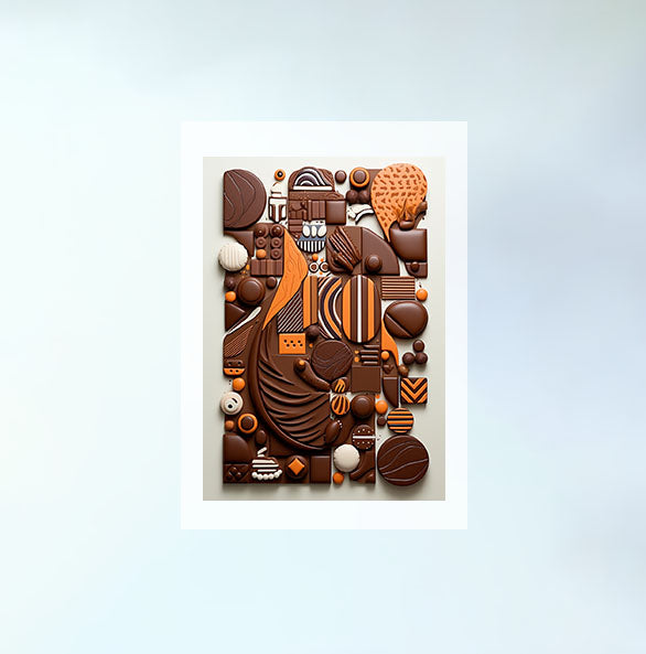 チョコレートのアートポスター原画のみ設置イメージ