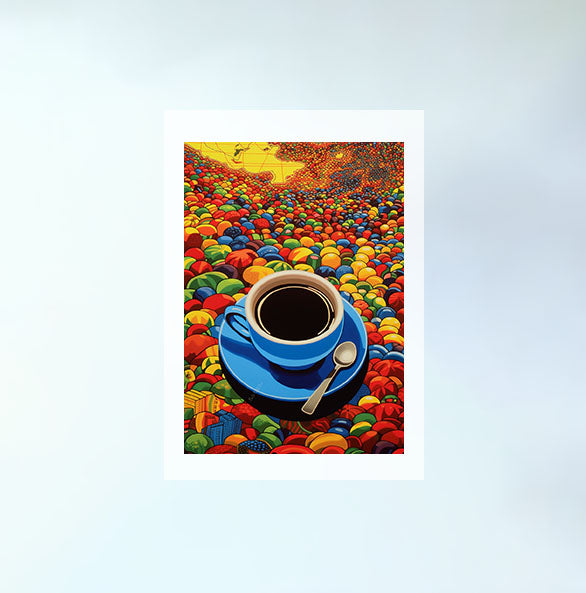 コーヒーベルトのアートポスター原画のみ設置イメージ