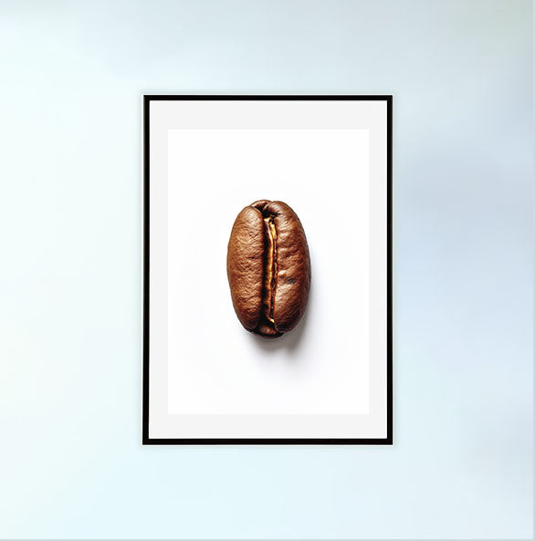 コーヒー豆のアートポスター黒フレームあり