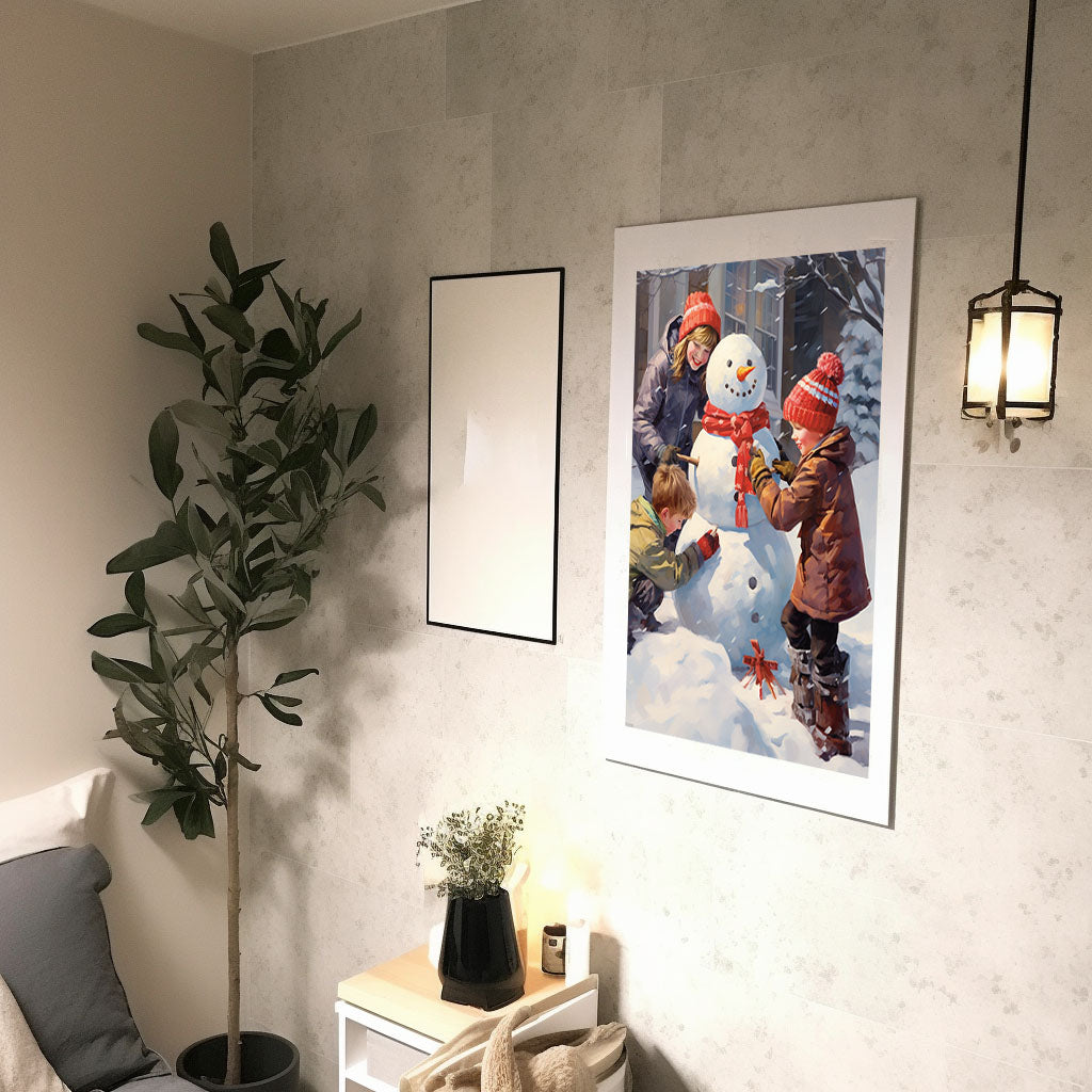 クリスマスのアートポスター廊下配置イメージ