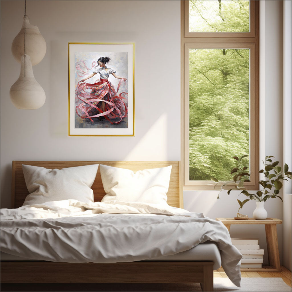 ダンスのアートポスター寝室配置イメージ