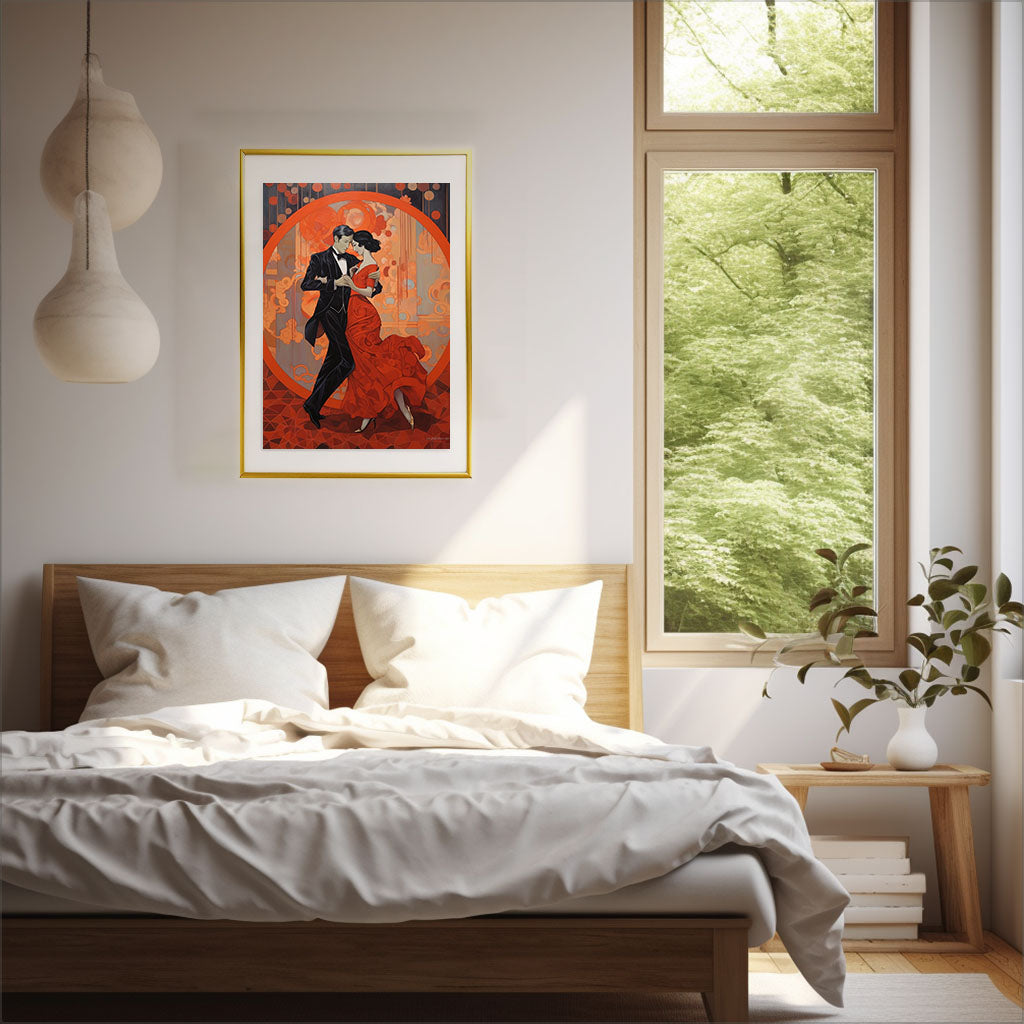 ダンスのアートポスター寝室配置イメージ