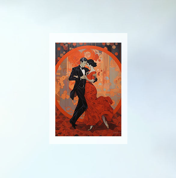 ダンスのアートポスター原画のみ設置イメージ